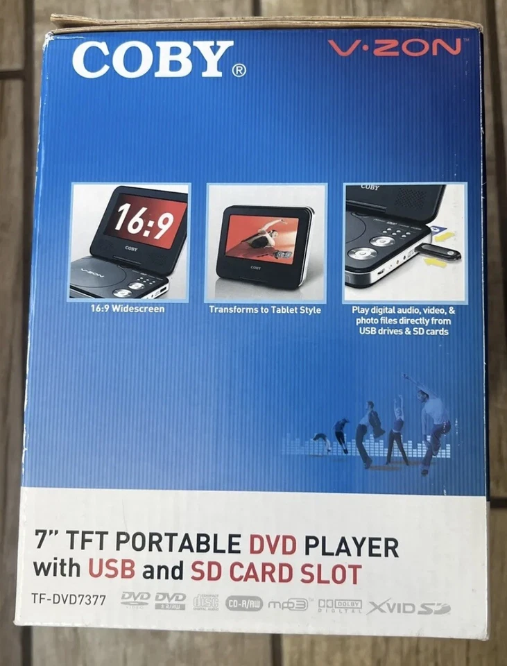 Coby TF-DVD7377 Portable DVD Player (7") - Image 3 of 4