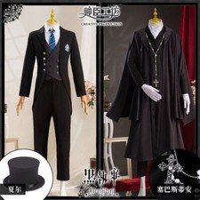 Black Butler Cosplay Costume Ciel Phantomhive Sebastian Michaelis Pants Coat Hat