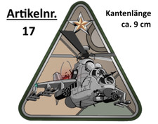 Aufkleber Hubschrauber / Helicopter Mi-24/Mi-35 auf dreieckigem Tarnhintergrund
