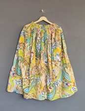 Indian Cotton Beige Paisley Skirt Women's Clothing Long Skirt Beach Skirt US