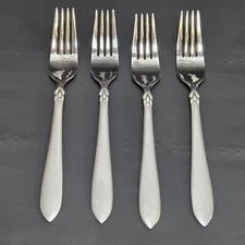 4 Oneida Simba  Dinner Forks 8 1/4" Stainless Flatware Silverware 18/0 FROSTED