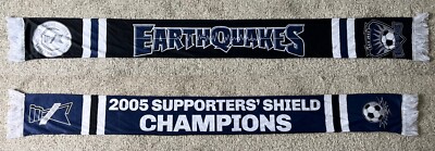 San Jose Earthquakes 2005 Supporters Shield Champions Soccer Scarf