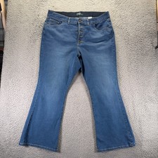 Terra & Sky Jeans Womens 20W Blue Cotton Deni...
