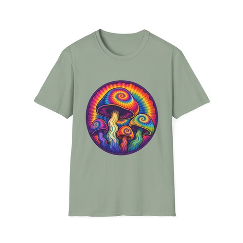 Tie Dye Mushroom Psychedelic Trippy Retro Hippie Natur Unisex Softstyle T-Shirt - Bild 27 von 112