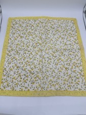 Vintage Antique Yellow Rosebud Baby Doll Quilted Coverlet Borders Handmade 17  