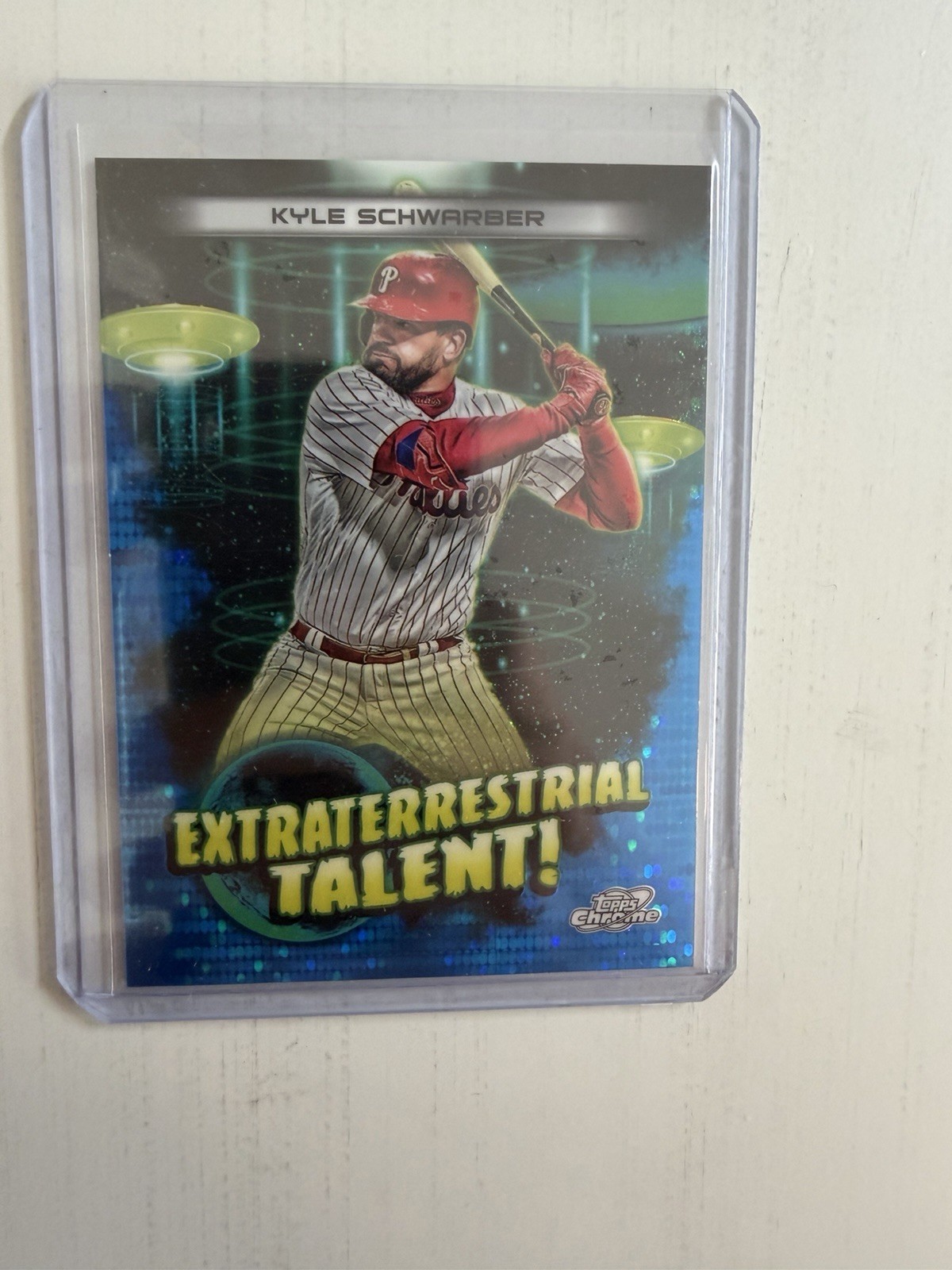 Topps 2023 Cosmic Chrome Kyle Schwarber #ET-17 Blue Moon Refractor /99 Phillies