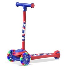 3 Wheel Scooter for Kids, Smooth Light Up LED Front Wheels, Wide Star Theme