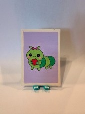 ACEO Original Painting Acrylic: Tiny Bugs Series- Caterpillar