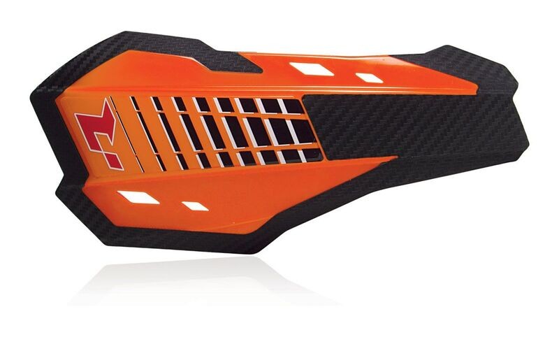 Protège-mains RACETECH HP2 orange pour moto cross et enduro