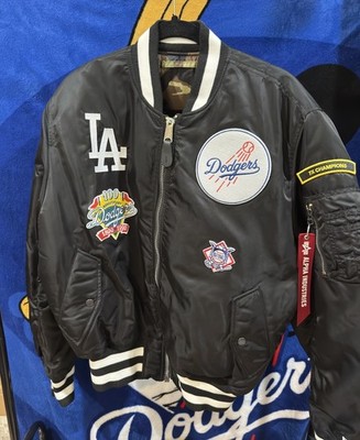 Los Angeles Dodgers New Era x Alpha Industries Full-Zip Jacket - Black Size L