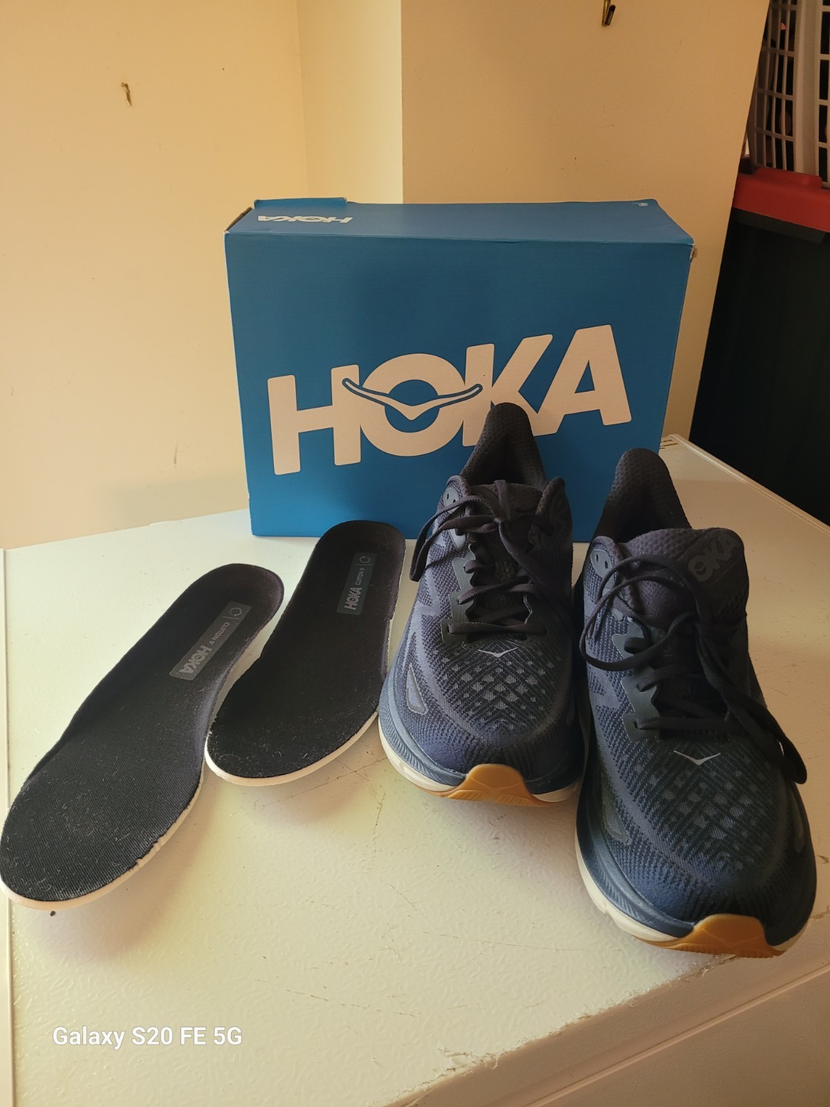 SAOLA Hoka Clifton 9 BLU SCURO uomo taglia 11 5 D con scatola ottima