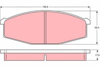 Bremsbelagsatz Scheibenbremse TRW GDB747 FüR K260 W160 Nissan Patrol K160 3 W260