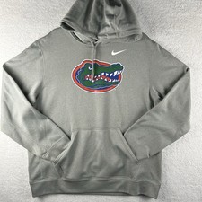 Nike Florida Gators Logo Gray Sweatshirt Pullover Hoodie Men L Fleece Therma Fit