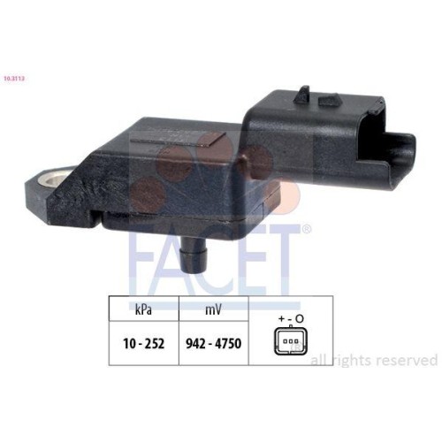 Luftdrucksensor HöHenanpassung Facet 10.3113 Made In Italy - Oe Equivalent FüR-image