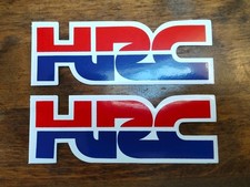 Hrc Honda Racing Stickers Size 11 X 4cm Set Of 2.