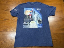 Vintage NASA Space Awareness USA Mens Tee Shirt Medium Cotton Has Stains Eagle