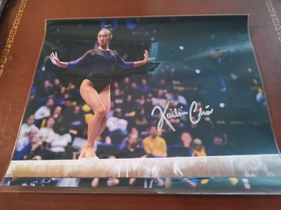 KAILIN CHIO LSU GYMNAST SIGNED PERFECT 10 BALANCE BEAM PHOTO vs ARKANSAS  