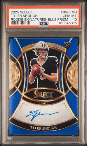 2025 Panini Select - Rookie Signatures Tyler Shough #RSI-TSH Blue Prizm /149