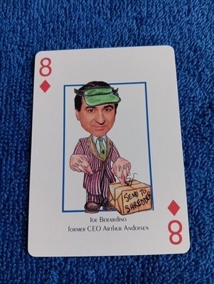 Joe Berardino Card Wall Street Most Wanted Hero Decks Playing Card A. Andersen