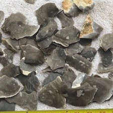 Heat Treated GT Blue Flint/Chert 2 -4 Spalls-...