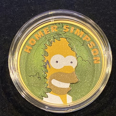 #ad HOMER SIMPSON HEDGE 1 Oz Silver Coin – 2022 Tuvalu – ONLY 100 Mintage Worldwide $195.00