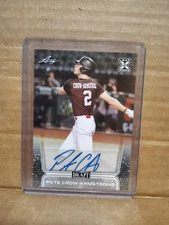 Pete Crow-Armstrong 2020 Leaf Draft XRC Auto #BA-PCA Chicago Cubs Rookie