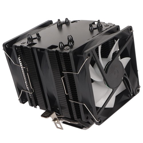 9CM CPU Cooler Dual Tower 6 Copper Heat Pipes 3 Wire 3 Fan Colorful Light Com FY - Afbeelding 15 van 22