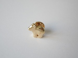 Authentic Pierre Lang Brooch Bear Gold Plated Designer Jewelry 3.7 g 1.5 x 1.4 cm