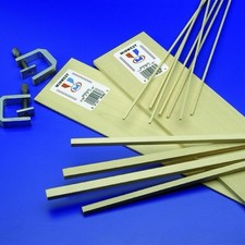 Basswood 3/8 x 3/8 x 24 5pcs 4088 Wood Building Model Lumber Craft Hobby