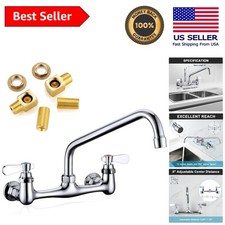 Elegant Wall Mount Faucet with 360 Swivel Spout - 12