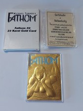 23k Gold Fathom Trading Card / Michael Turner / Dynamic Forces 2000 With COA