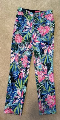 NWT Lilly Pulitzer Kelly Skinny Pant Maldives Hype It Up Women's 4