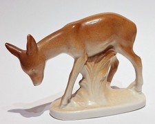 Porzellan Figur Rehkitz – Wagner & Apel – Modell 846 – Blau-Krone - DDR