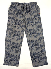 Tommy Bahama Hawaiian Tropical Lounge Pants Men XL 35x30 Cotton Modal Gray EUC