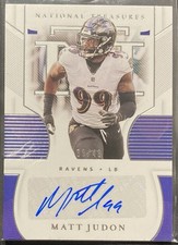 Matt Judon 2020 National Treasures Autograph Auto /49 Ravens