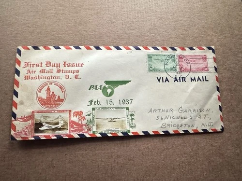 US 1935 FDC +China Clipper Set #C21-22 +Crosby Dual Photo Cachet +PAA +Scarce