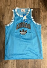 Adidas Originals Boys Sky Rush Blue Mesh Basketball Tank Top Jersey JW1984 L NWT