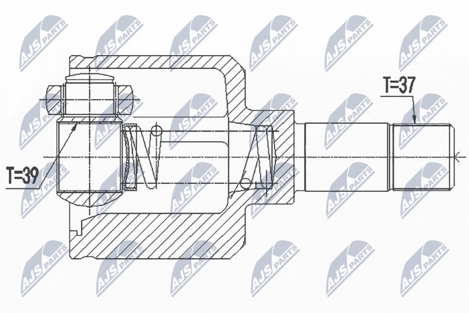Front Left NTY NPW-PE-056 Joint Kit, drive shaft for CITROËN,PEUGEOT - Image 15
