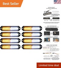 8pcs Ultra Slim 12-led Surface Mount Flashing Strobe Lights 8pcs Ultra Slim 12-led Surface Mount Flashing Strobe Lights
