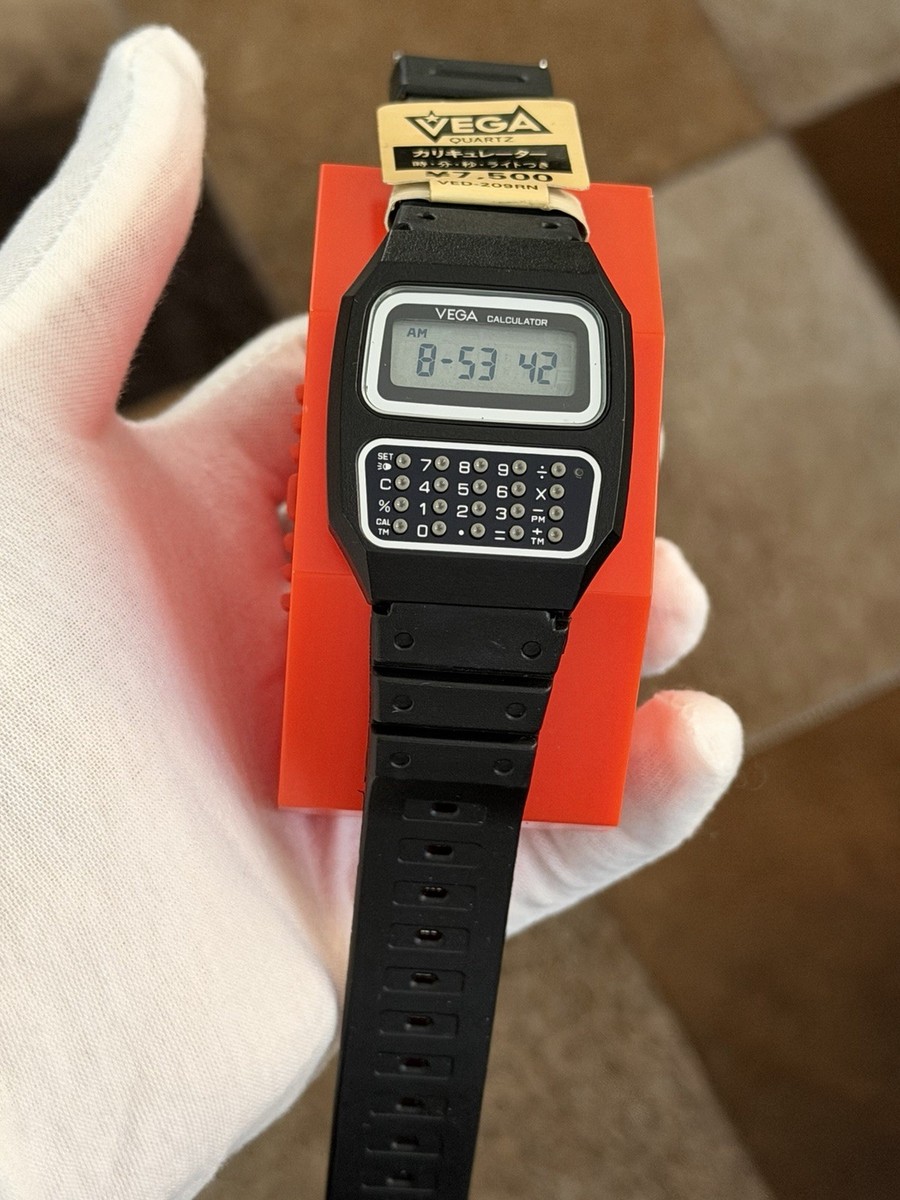 NOS Rare Vintage Citizen Vega Men's Digital Calculator Watch 9288