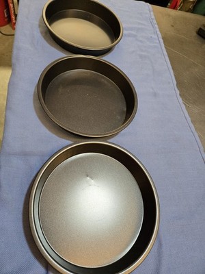 X3 9'' Baking Pans Heavy Duty Great Quality!!! Never Used!!! Few Dings! Three!!