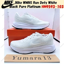 Nike WMNS Run Defy White Black Pure Platinum HM9593-103 Women's Size