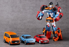 TOBOT Tritan K-Animation Transformer Robot Toy Set 3-Car NEW X Y Z Combination