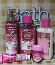 BATH & BODY WORKS 5pc Full Size Shower Set Twisted Peppermint (X/3947)
