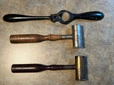 Vintage Bridgeport Wooden Handle Adjustable Powder Drams Measure Shot Oz X 2 + 1