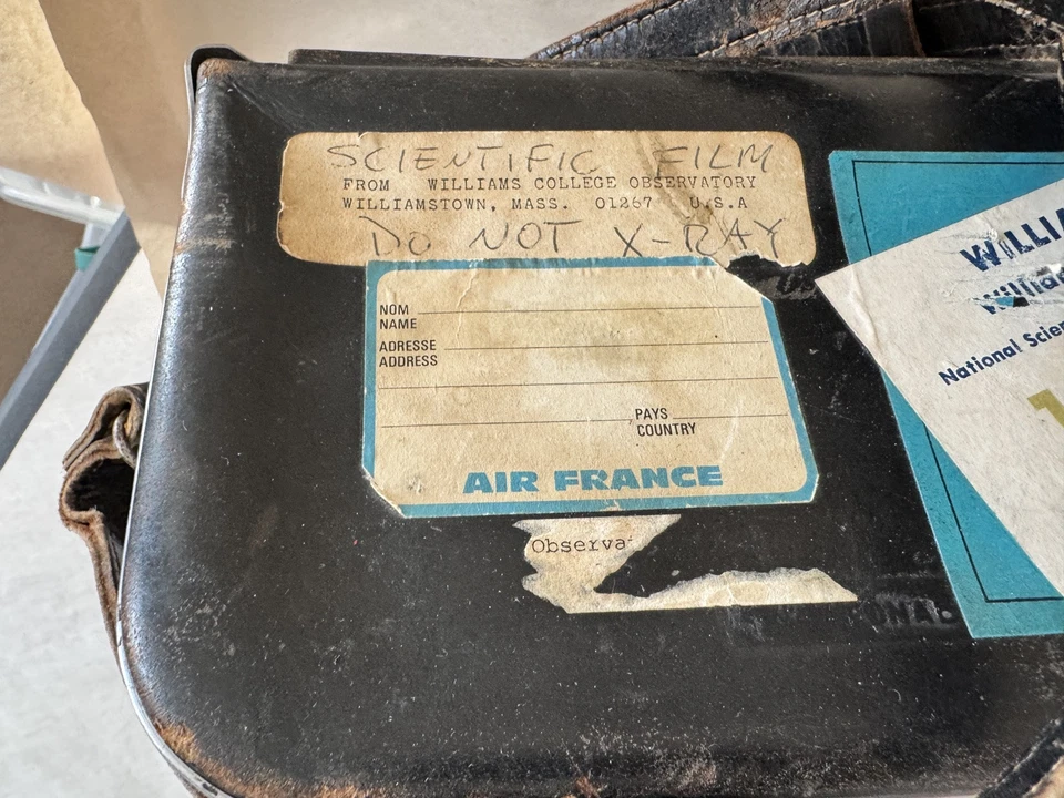 Vintage 1960's Astronomy Department University Leather Camera Case Chicago - Image 2 of 4