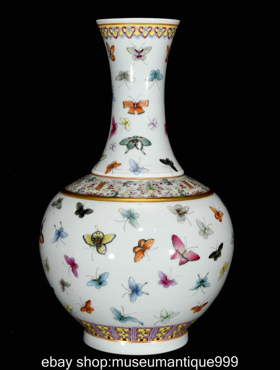 中国蝴蝶花瓶古董花瓶| eBay