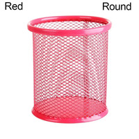 Stifthalter Metall Mesh Schreibtisch Organizer Rund Quadrat BüRo Stifte
