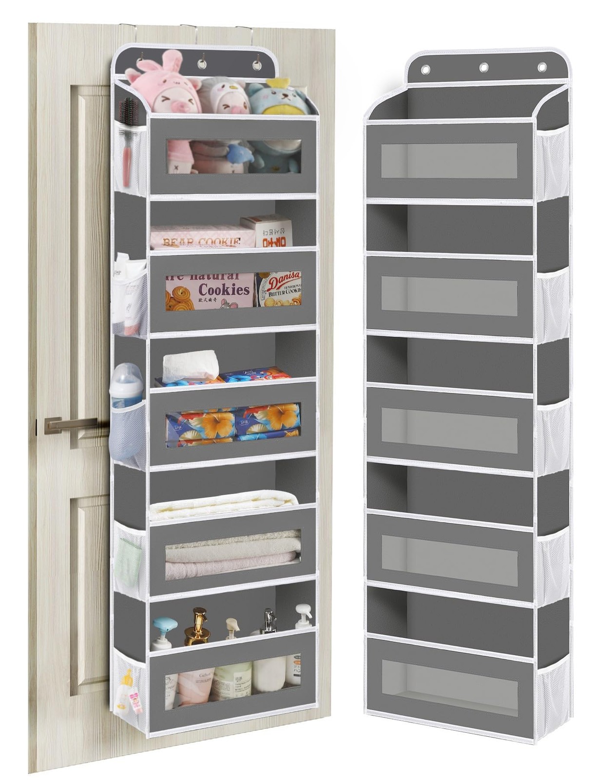 New The Door Organizer, 5 Shelves Closet Hanging Organizer with 10 Mesh Pockets,