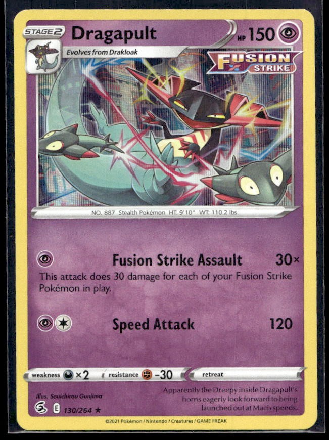 Dragapult Pokemon SWSH08: Fusion Strike 130/264 Holo LP